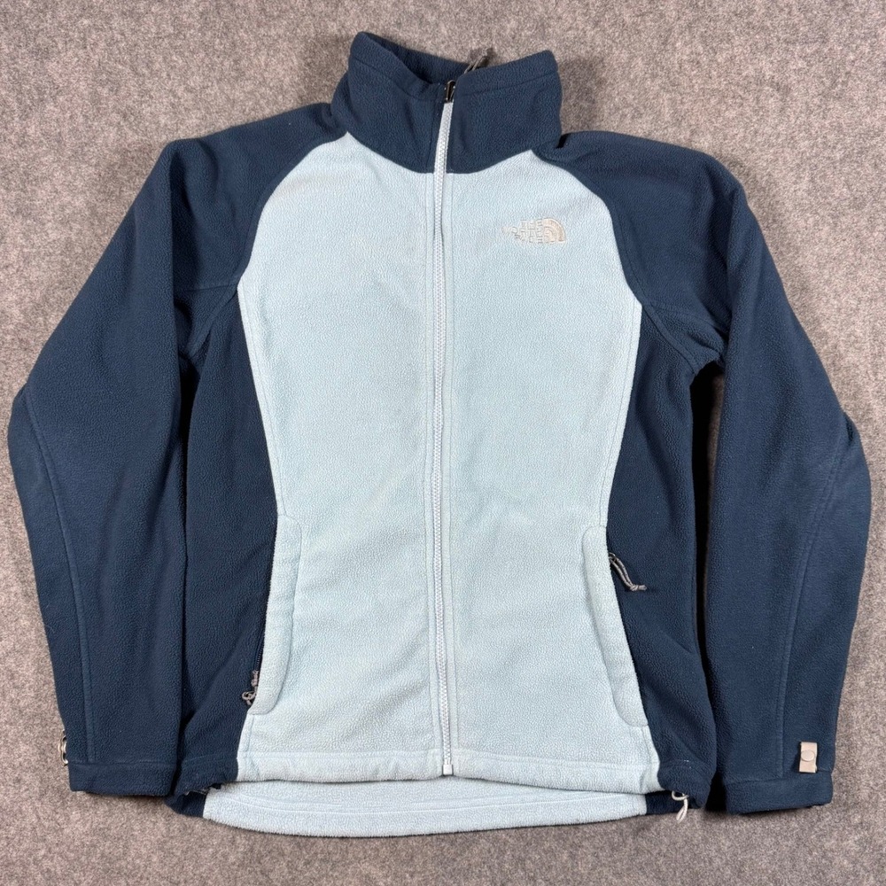The North Face Fleece Jacket Womens M Blue Full Zip Colorblock Gorpcore Hiking